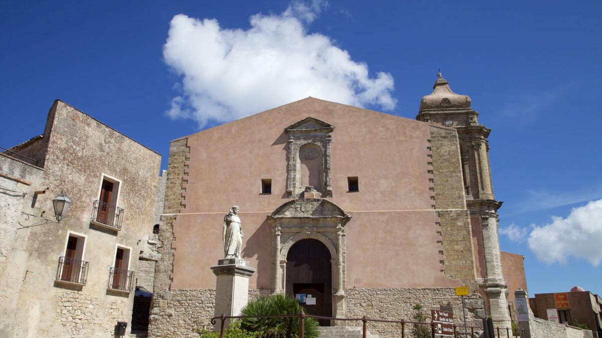 Italy, Sicily - Erice, San Giuliano church-facade