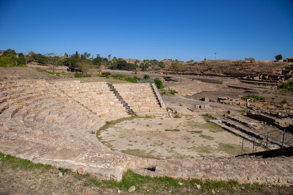 Italy, Sicily - Morgantina - Greek theatre