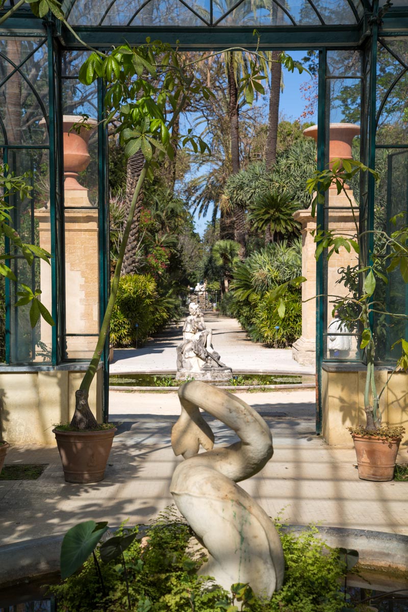 Italy, Sicily - Palermo, Botanical gardens view