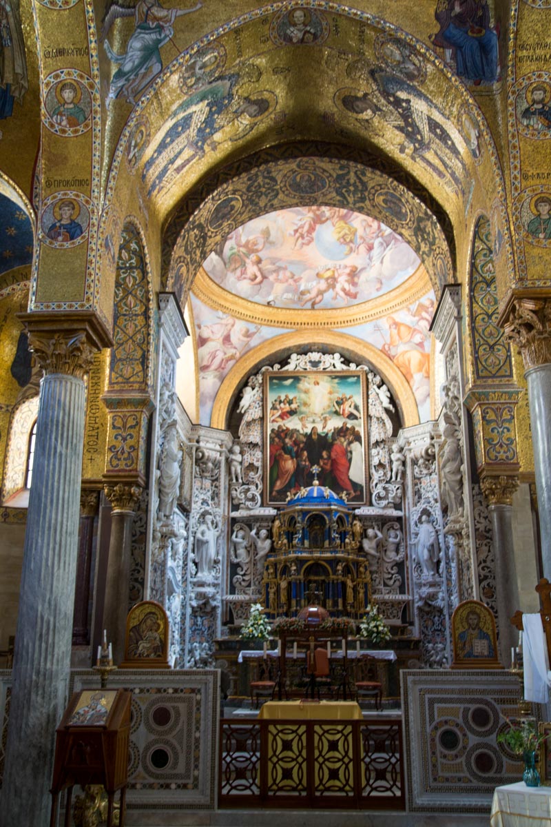 Italy, Sicily - Palermo, Martorana (Santa Maria Dell'Ammiraglio) -altar