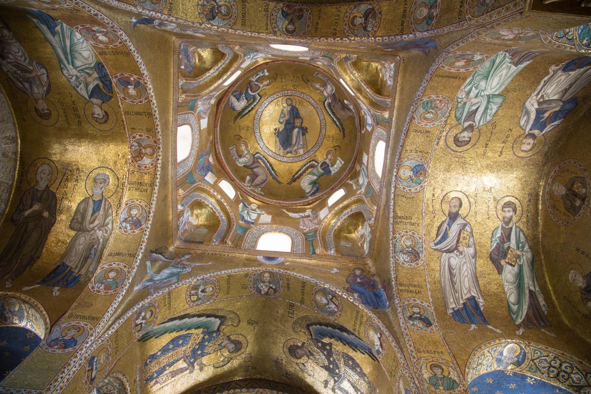 Italy, Sicily - Palermo, Martorana (Santa Maria Dell'Ammiraglio) -dome