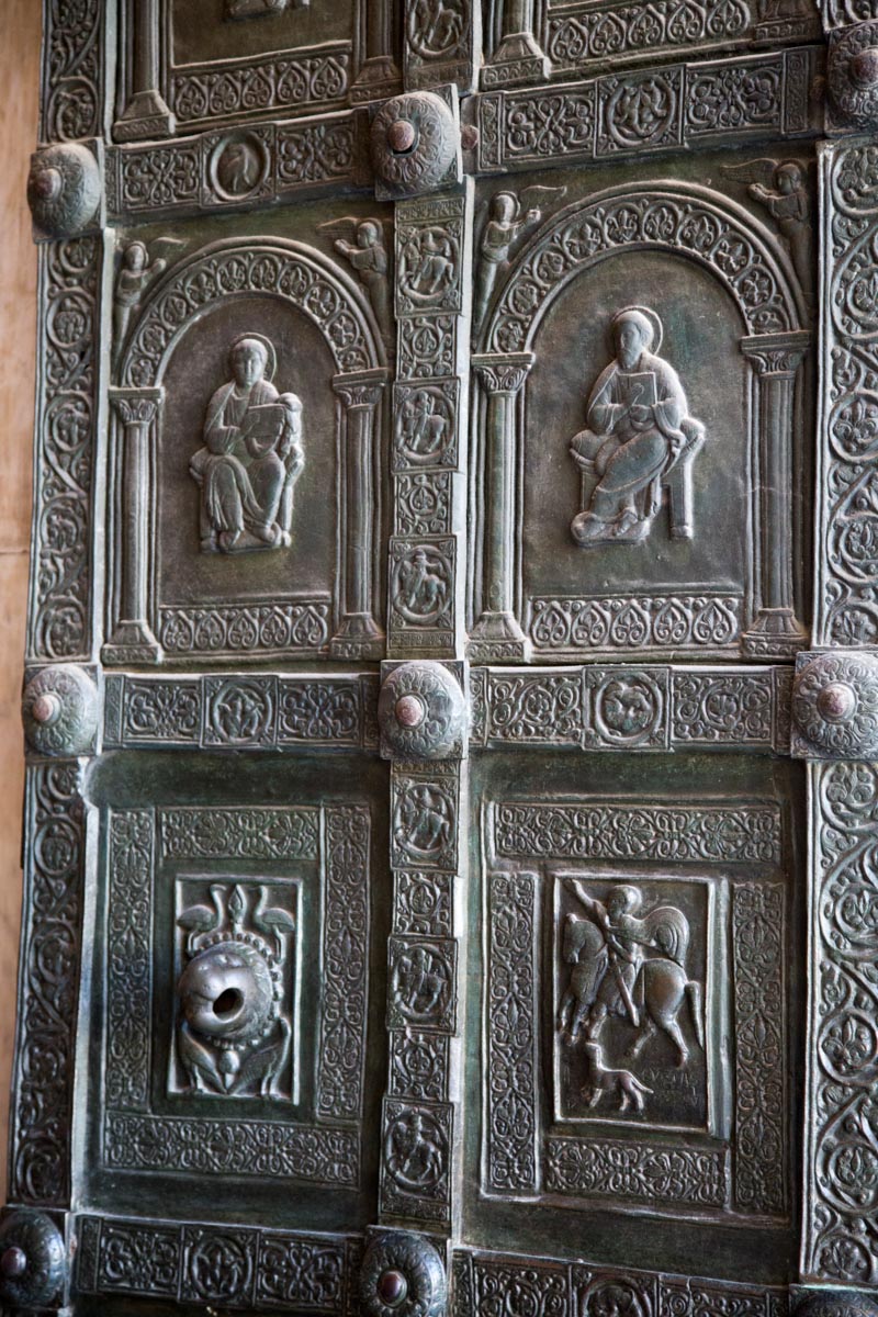 Italy, Sicily - Palermo, Monreale Cathedral -Bronze door Bonanno Pisano