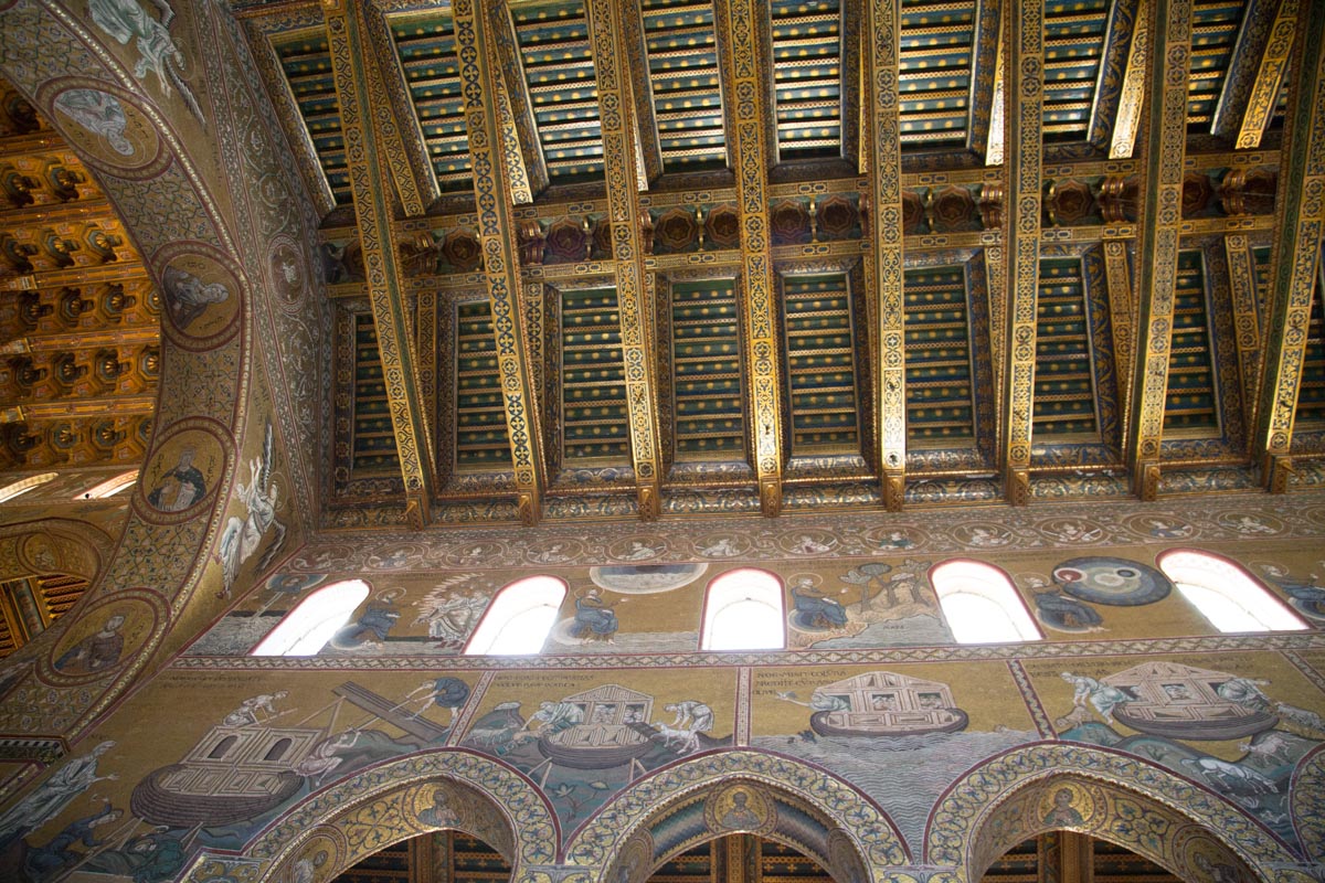 Italy, Sicily - Palermo, Monreale Cathedral -Ceiling