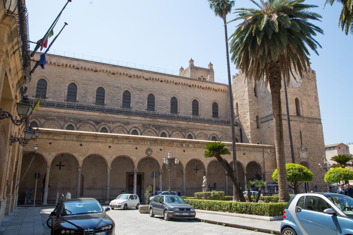 Italy, Sicily - Palermo, Monreale Cathedral -facade