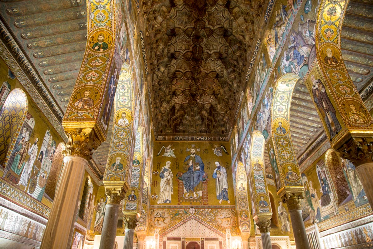 Italy, Sicily - Palermo, Palazzo dei Normanni (Royal Palace of Palermo)-Palatine Chapel-nave