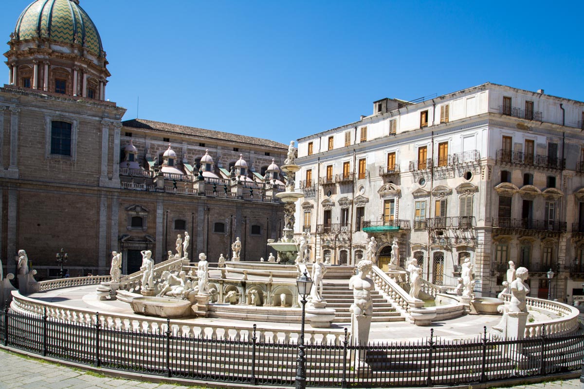 Italy, Sicily - Palermo, Praetorian Fountain - Renaissance