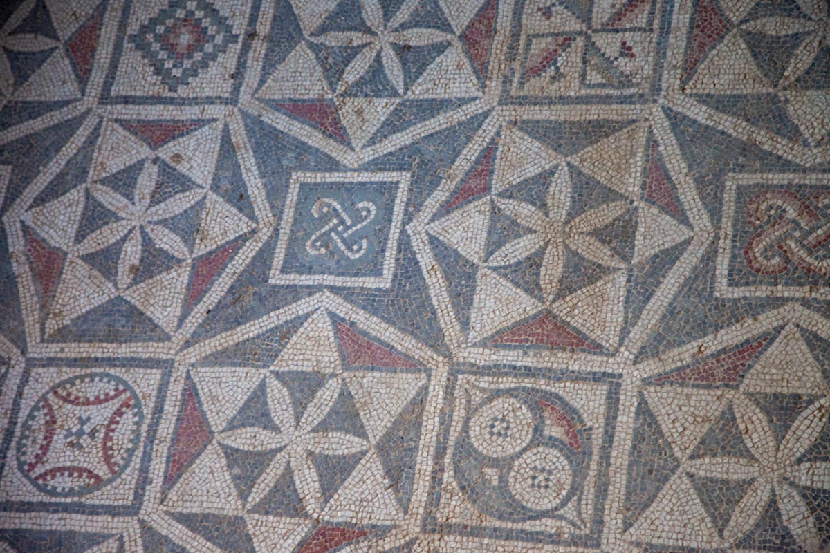 Italy, Sicily - Roman Villa - Villa Romana del Casale -room with geometric patterns