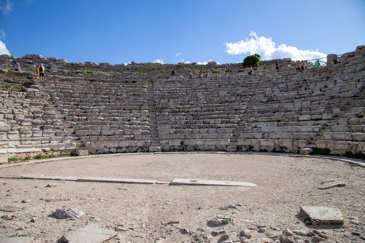 Italy, Sicily - Segesta - Greco-Roman Theatre- Orchestra