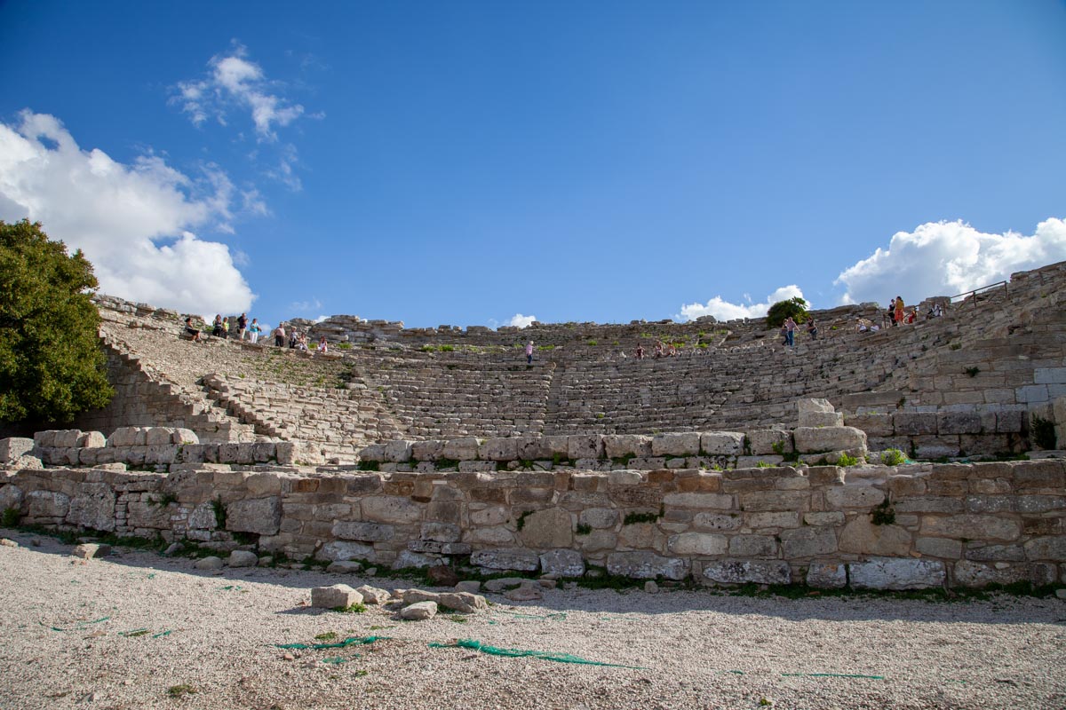 Italy, Sicily - Segesta - Greco-Roman Theatre- Skene