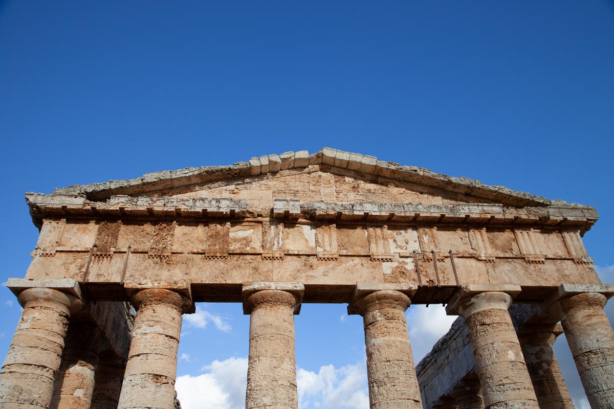 Italy, Sicily - Segesta - Temple Entablature