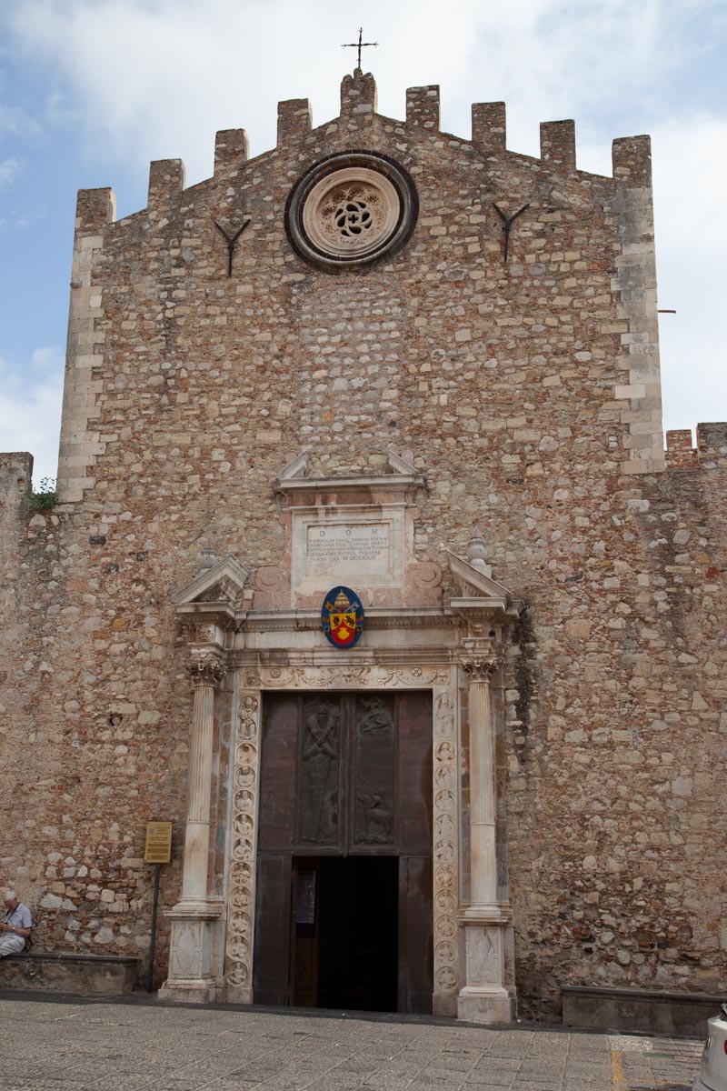 Italy, Sicily - Taormina cathedral of San Nicolo - Facade