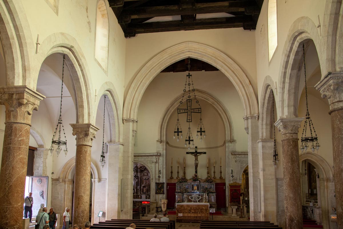 Italy, Sicily - Taormina cathedral of San Nicolo - Nave