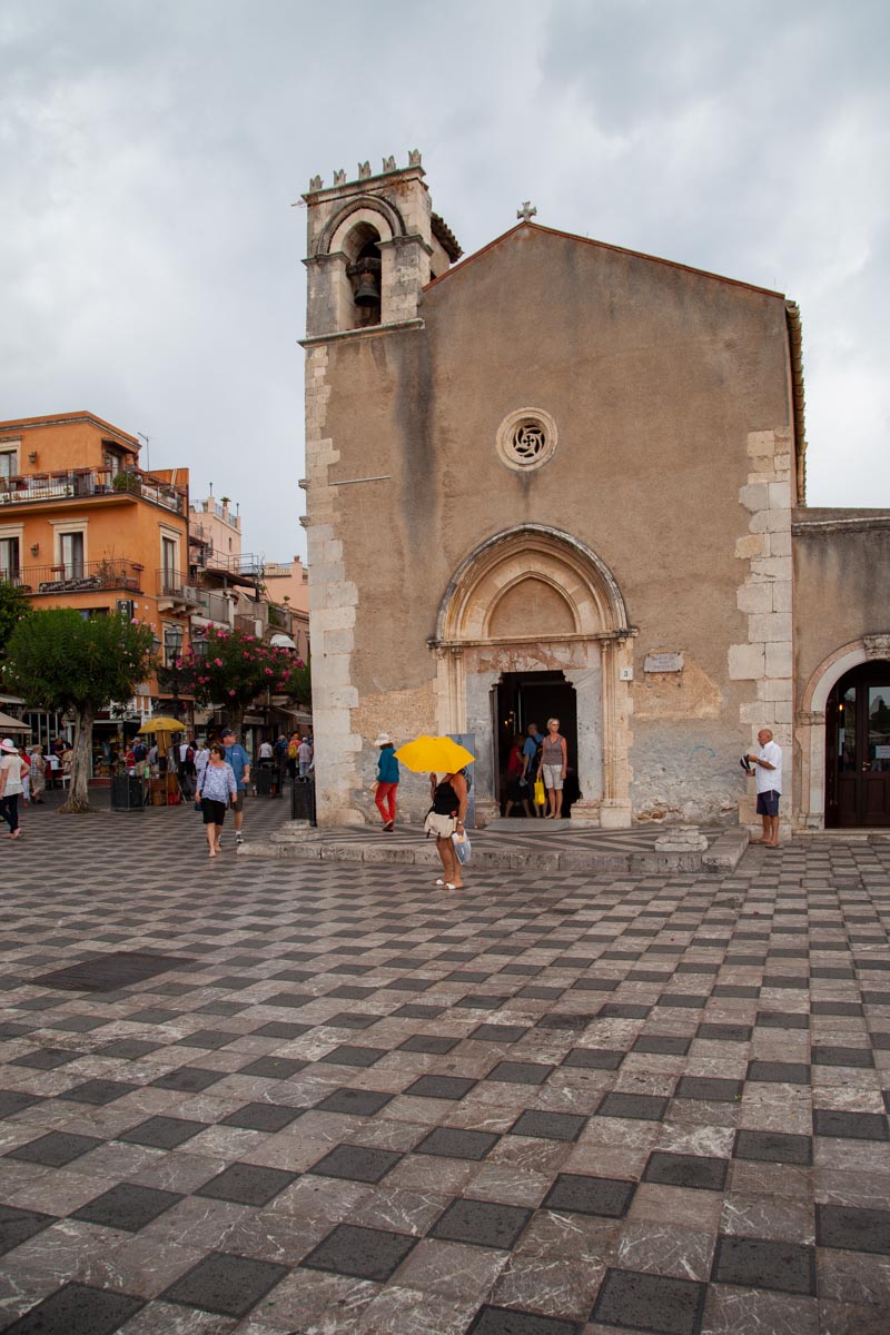 Italy, Sicily - Taormina church of Sanit Augustine facade