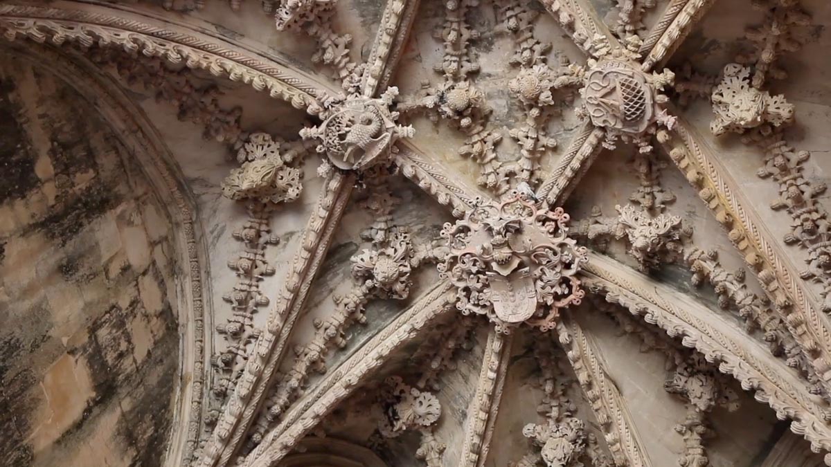 Portugal,  Batalha Monastery - Unfinished Chapel - Ceiling