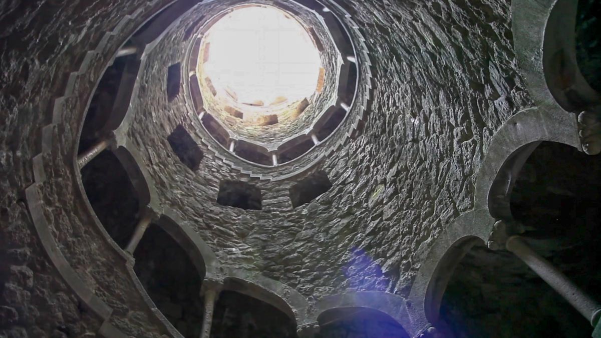 Portugal,  Sintra - Quinta da Regaleira Palace - Initiatic Well