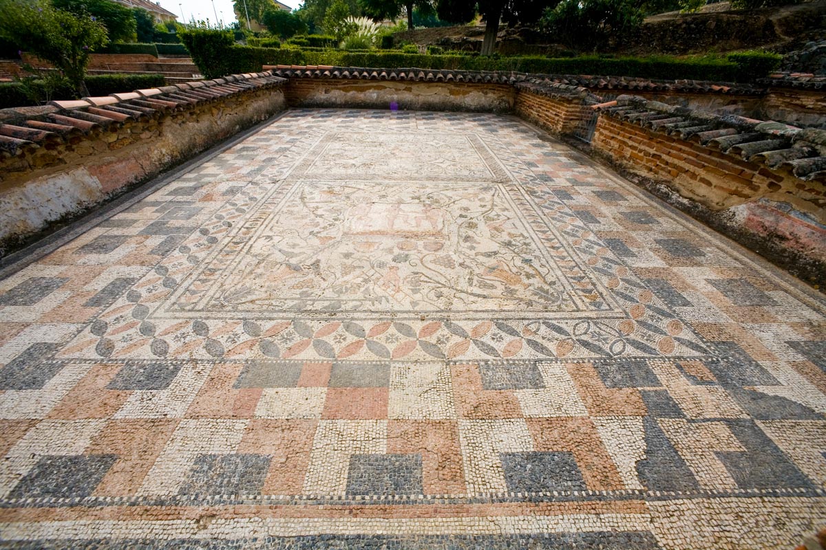 Spain,  Merida, House of the Amphitheatre - Roman mosaics
