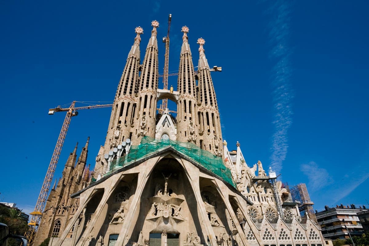 Spain,  Barcelona - Sagrada Familia - Facade