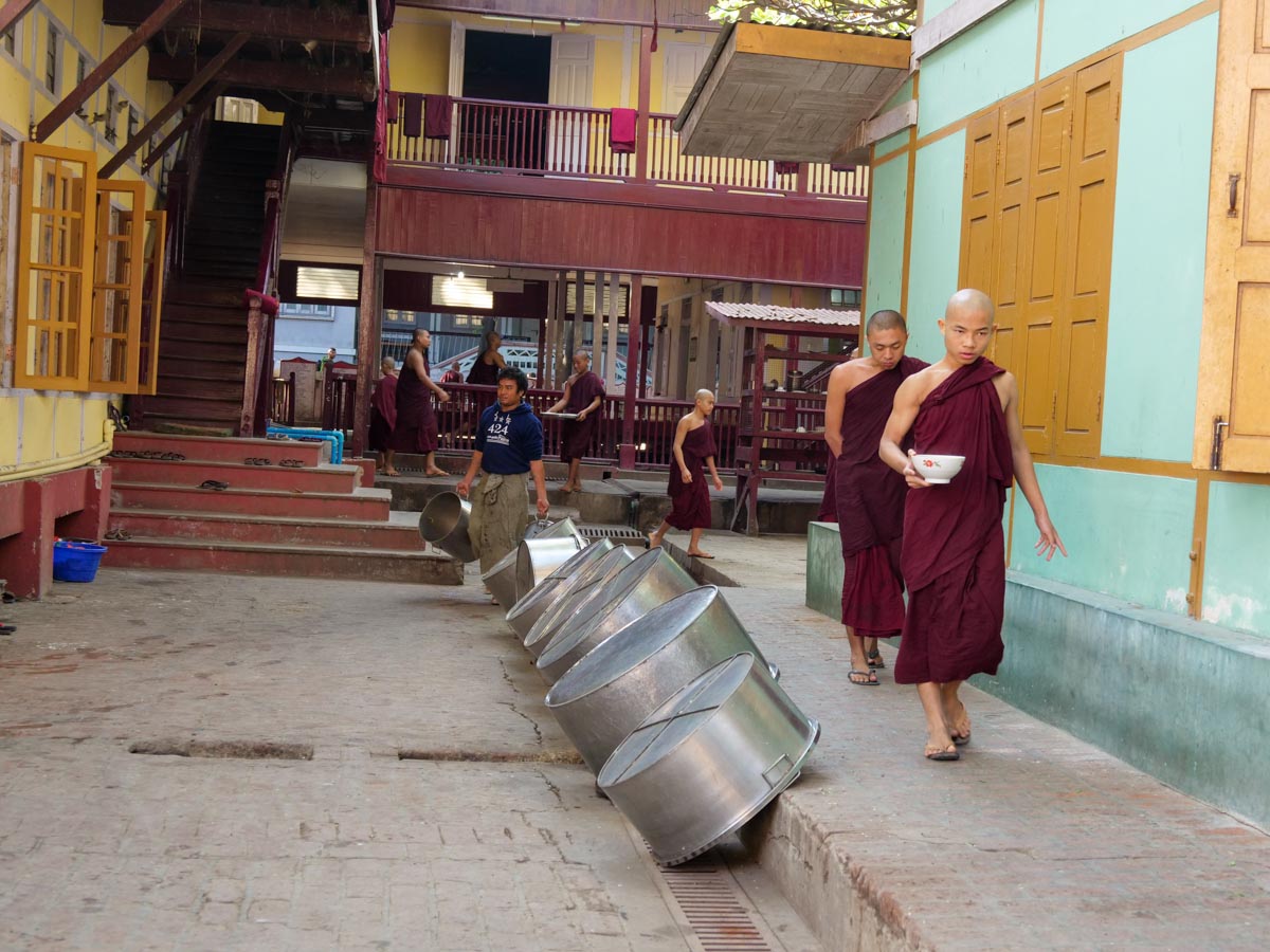 Myanmar, Amarapura - traditional - monks living area