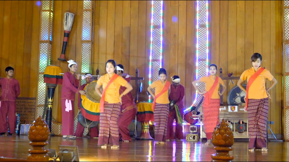 Myanmar, Bagan - traditional - Burmese Folk dance  -TaungYo tribe