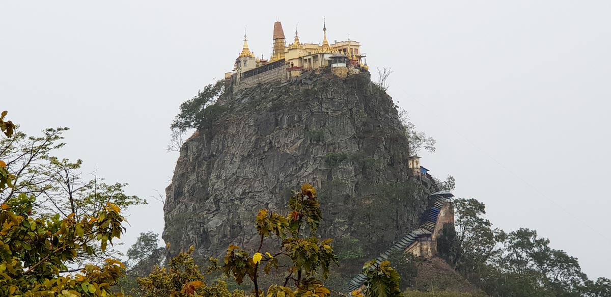 Myanmar, Popa Mountain, Taung Kalat Monastery Temple