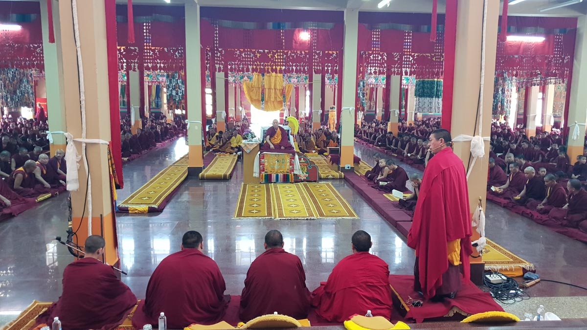 India, Karnataka - Mysore, Traditional, ceremony in Tibetan Namdroling Monastery