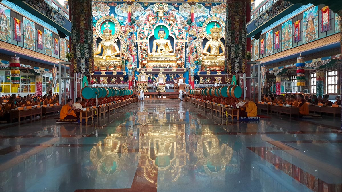 India, Karnataka - Mysore, Traditional, ceremony in Tibetan Namdroling Monastery