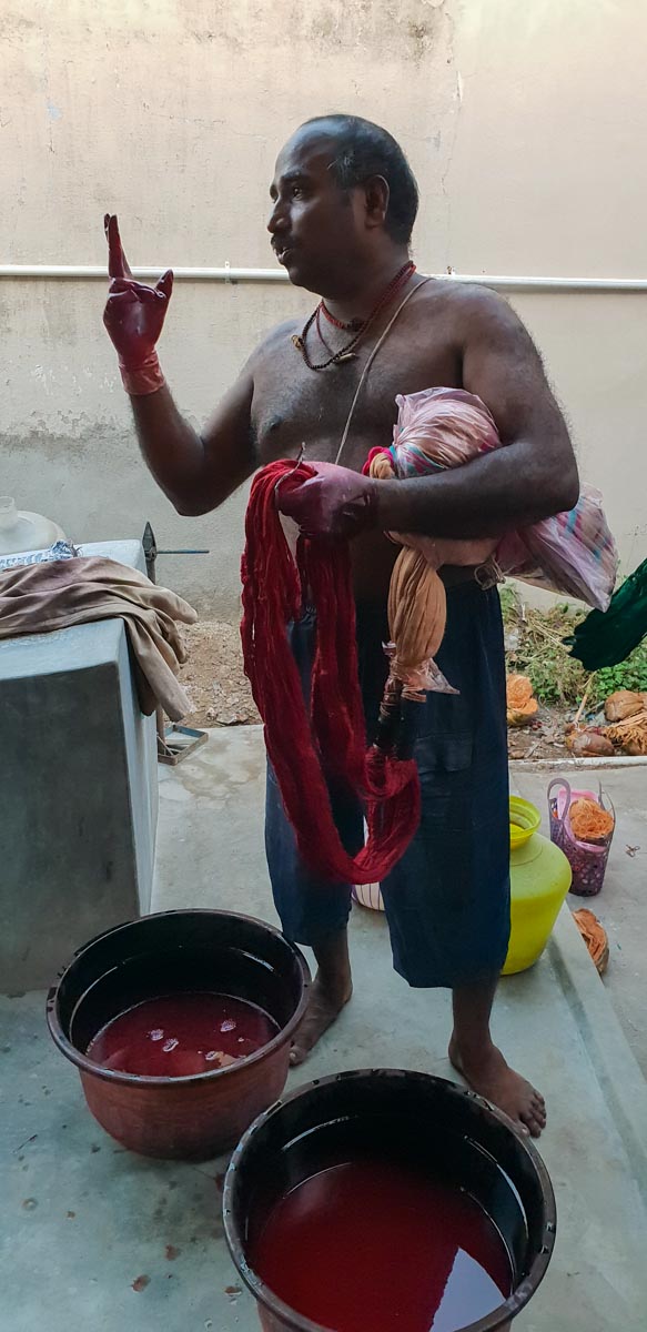 India, Kerala - Kochi -Traditional - Dyeing fabrics