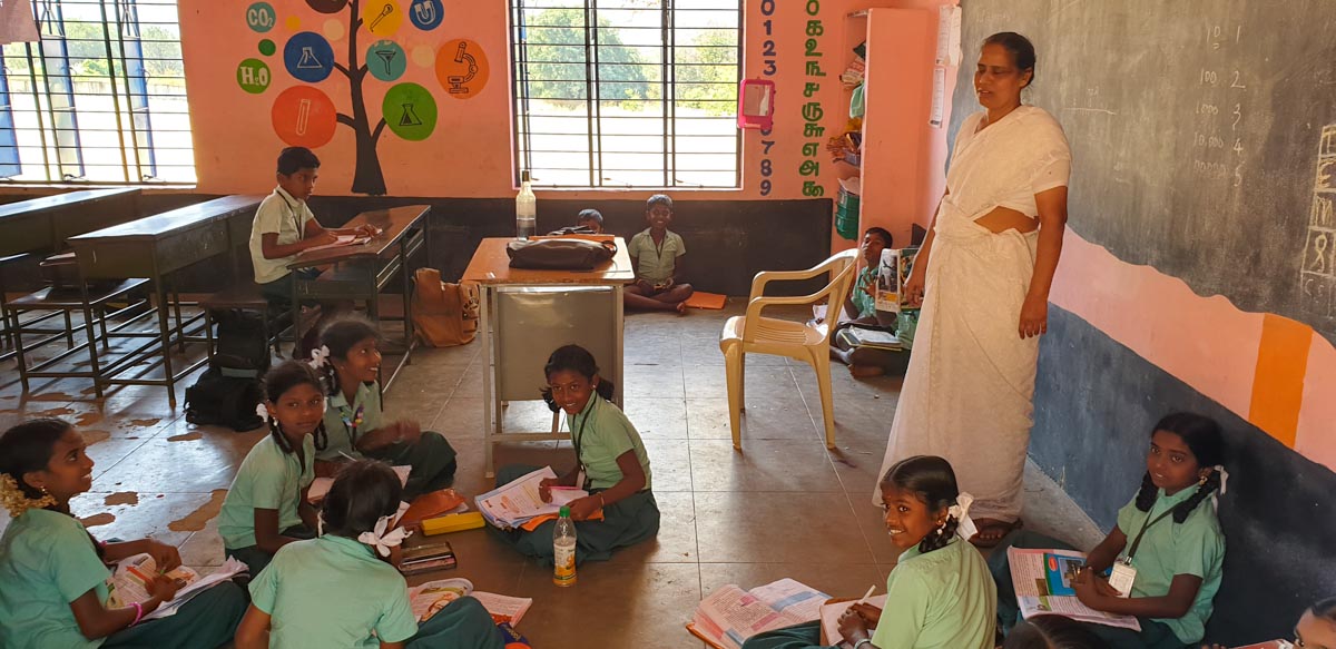 India, Tamil Nadu - Traditional  - Pupils in school