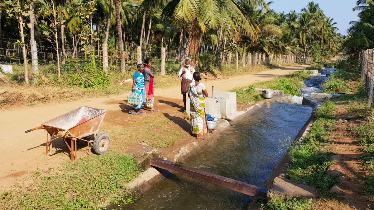 India, Tamil Nadu - Traditional - Laundry in water cannal
