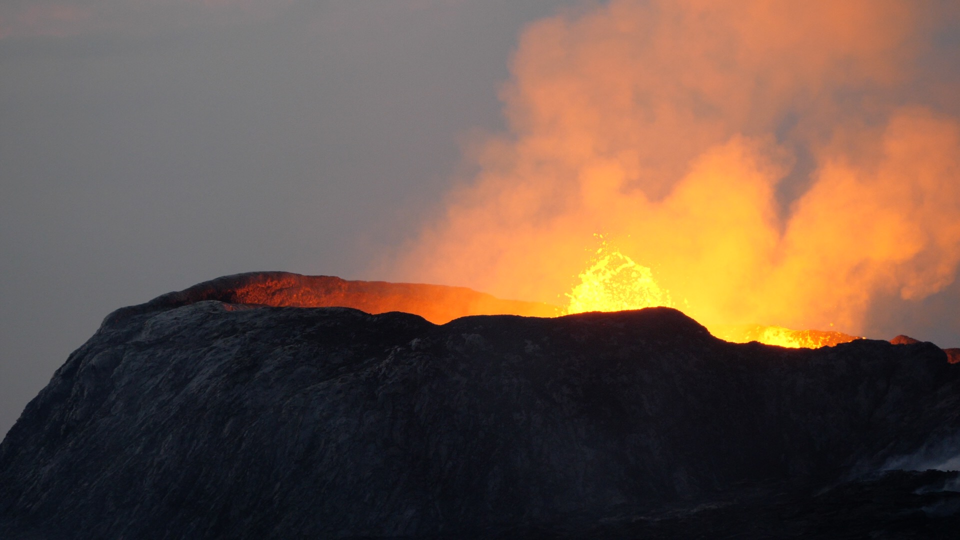 Iceland, Volcano eruption in Geldingadalir