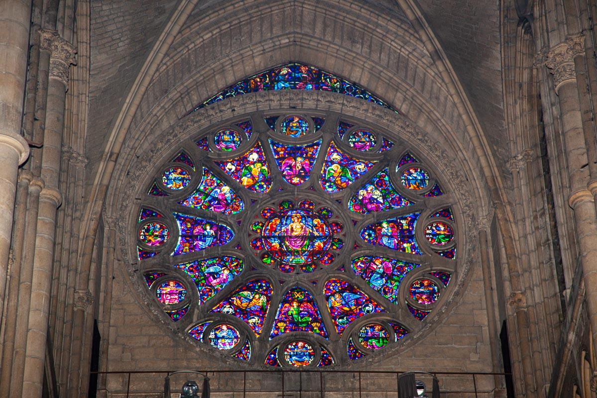 France, Reims Cathedral - Rose window