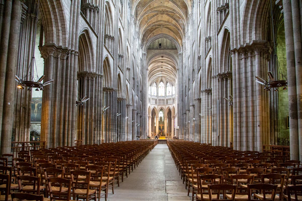 France, Rouen, Cathedral - Nave