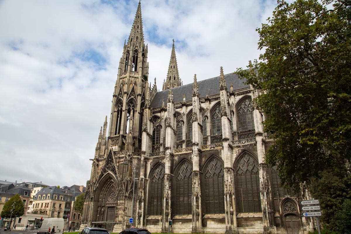France, Rouen, Saint Quen abbey - Flying buttresses