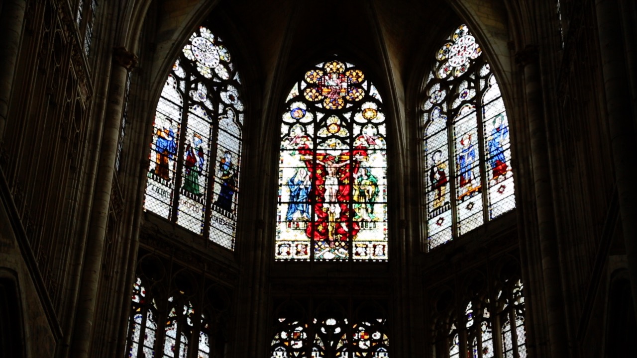 France, Rouen, Saint Quen abbey - Stained Glass