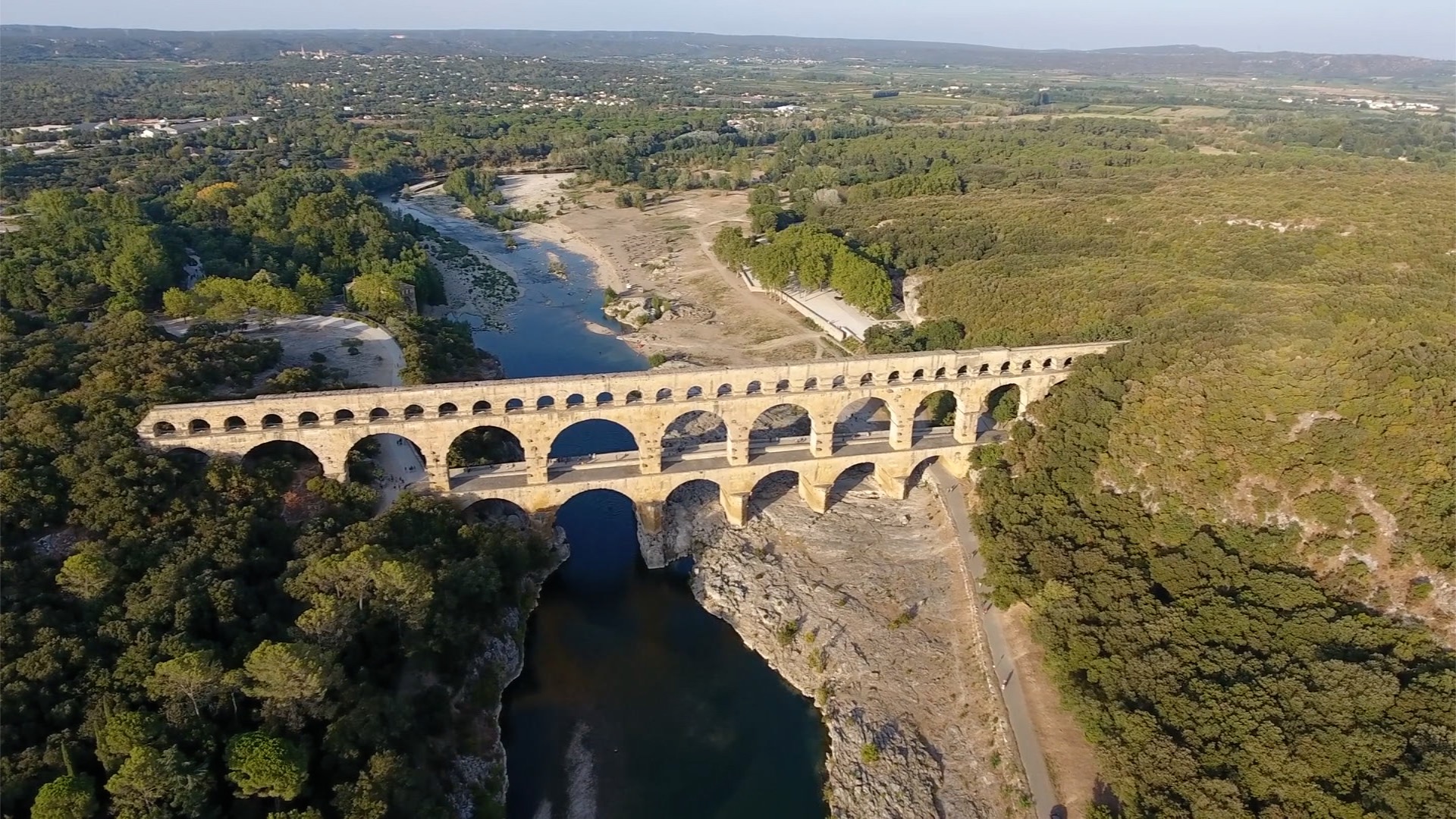 France, Provence - Pont du Gard Roman aqueduct