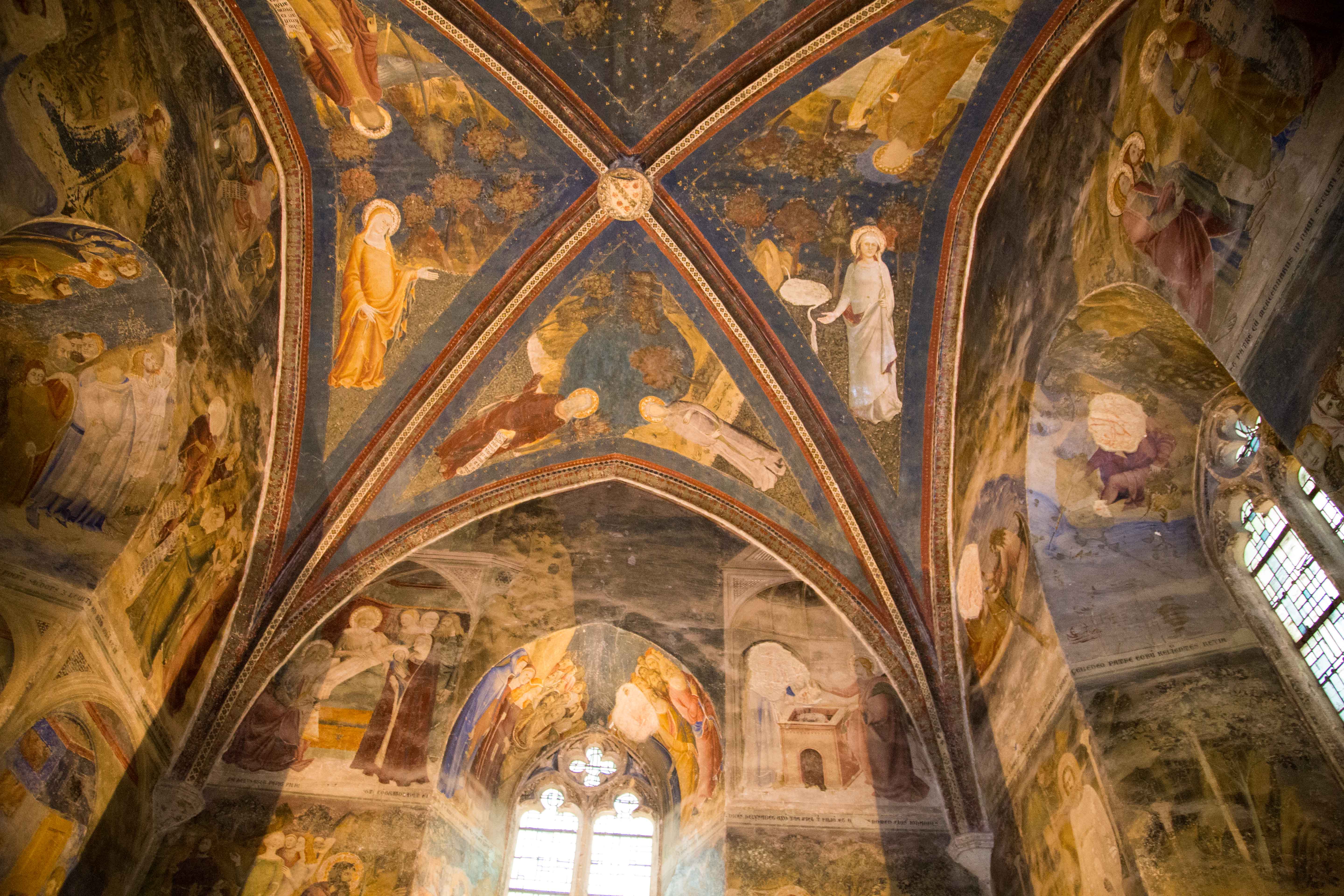 France, Avignon - Pope's Palace, Saint John Chapel, Matteo Giovanetti frescoes - St John Chapel1