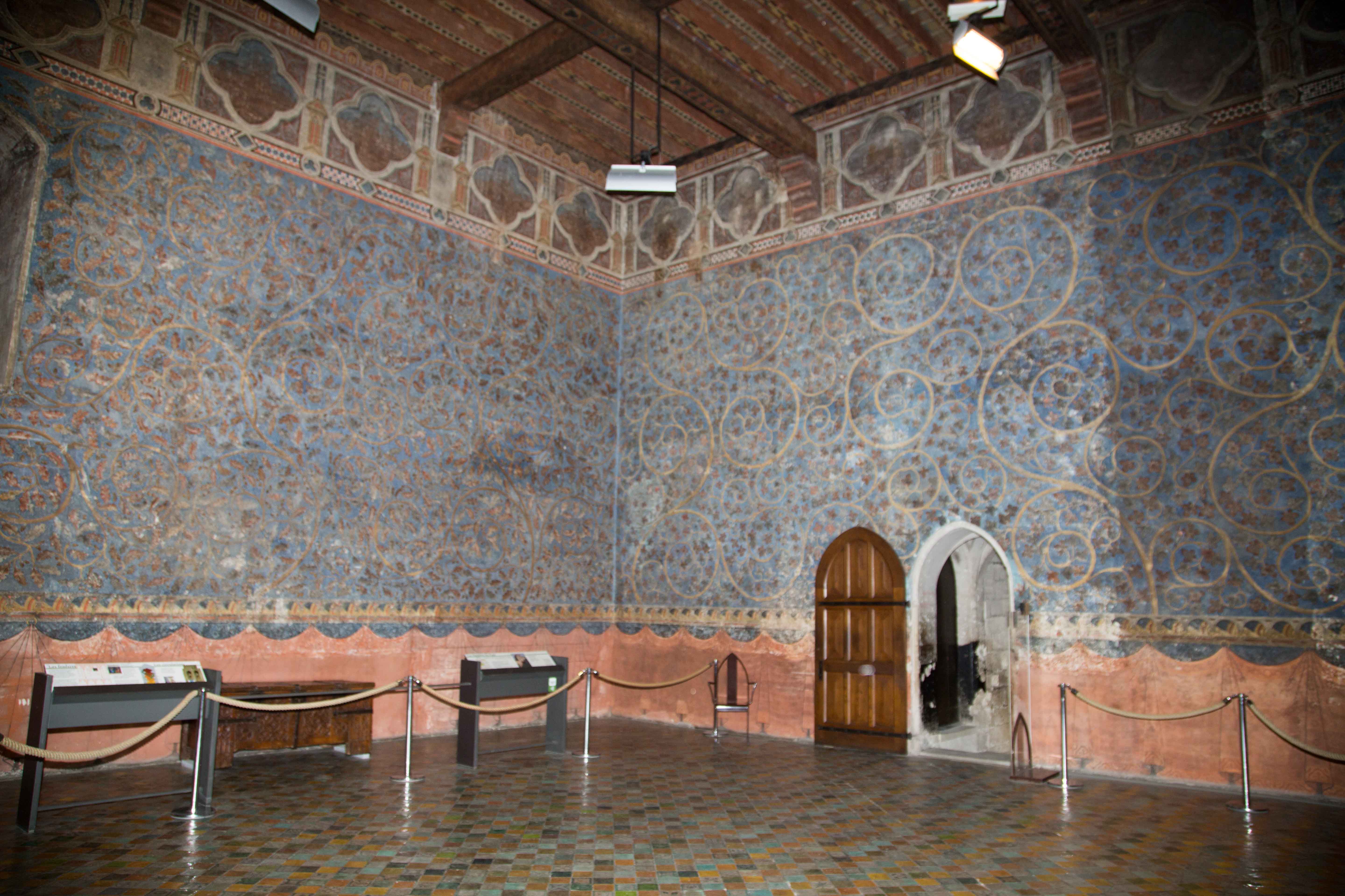 France, Avignon - Pope's Palace, Chamber of the Popes - frescoes