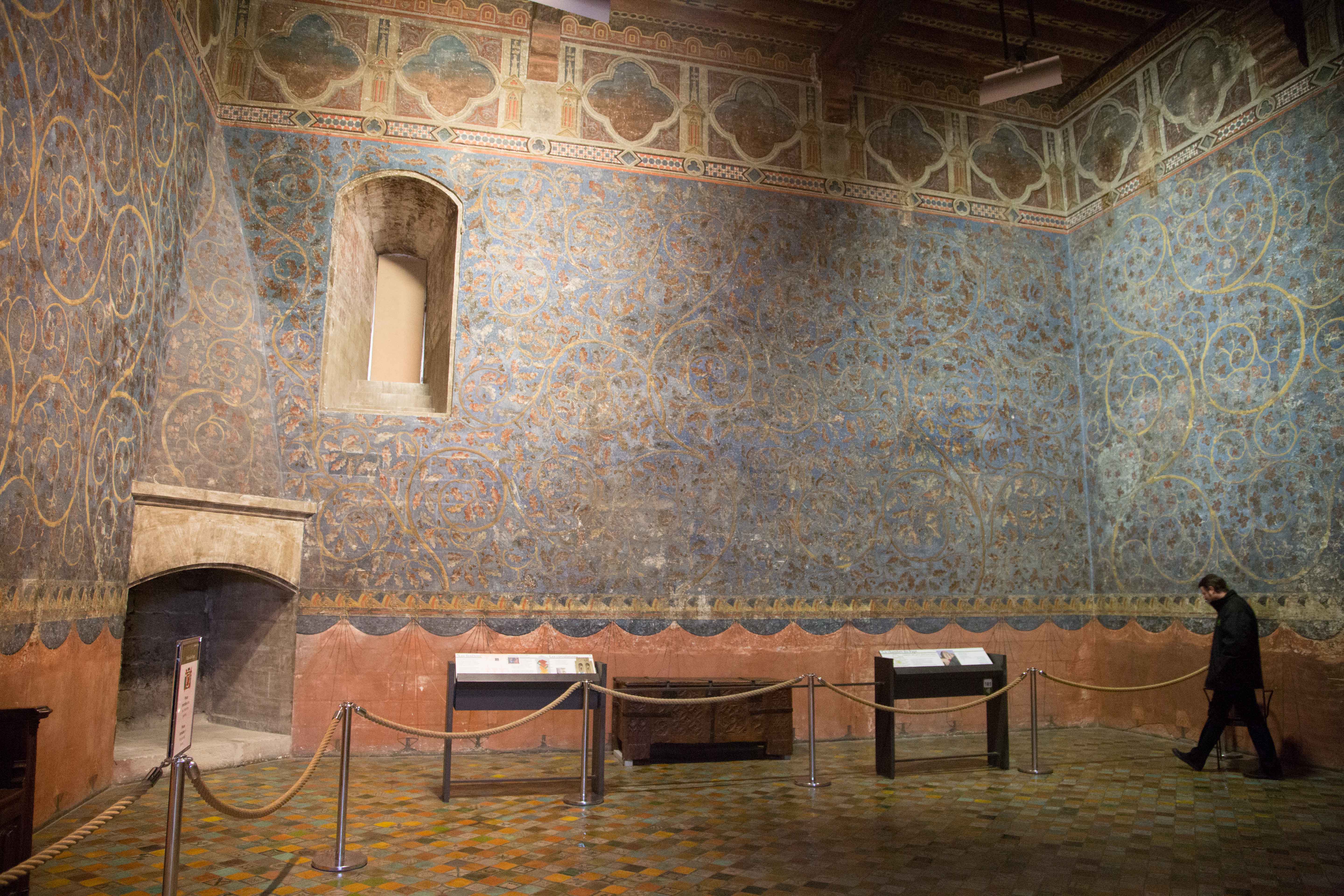 France, Avignon - Pope's Palace, Chamber of the Popes - frescoes 5