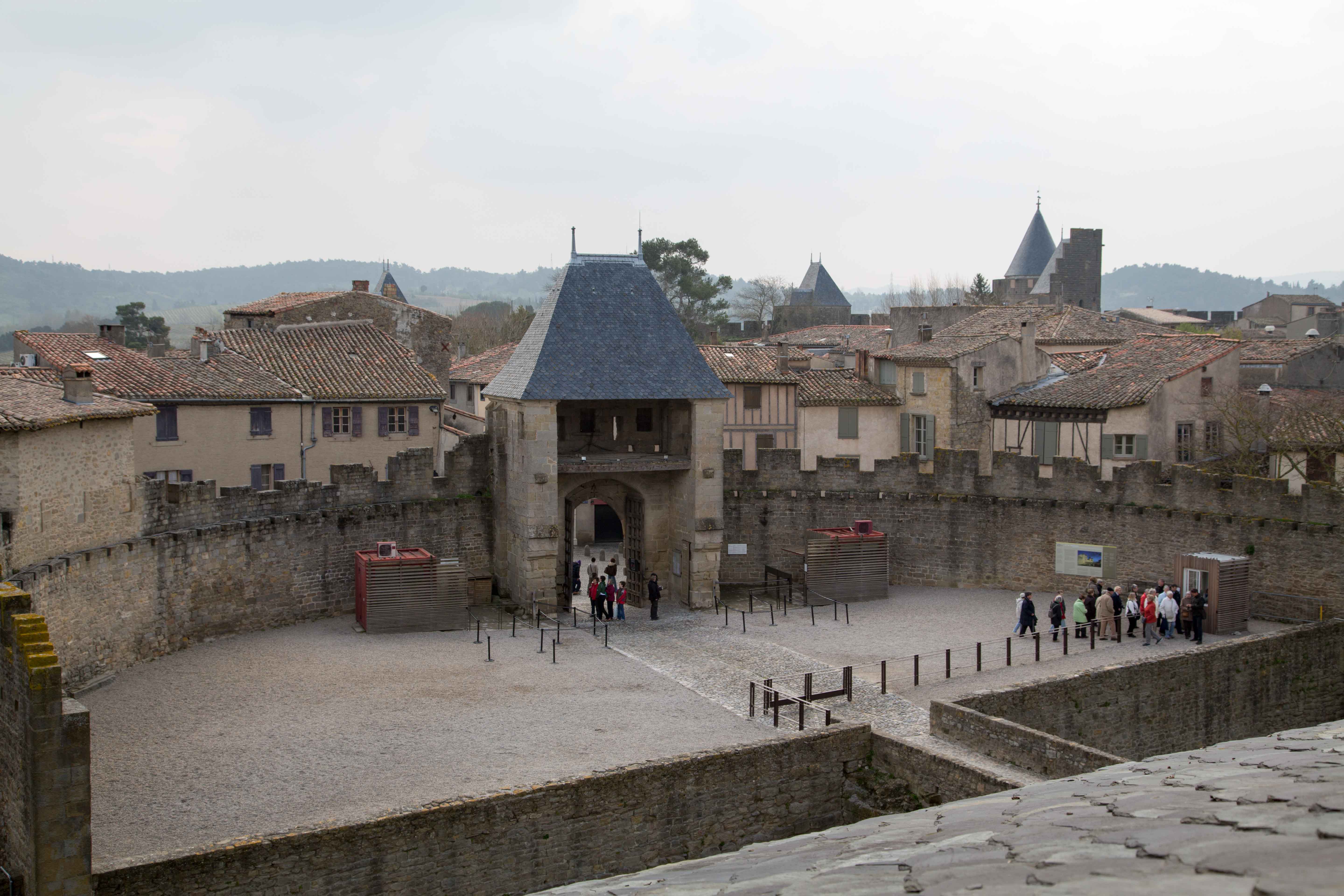 France, Carcassonne Medieval City - Medieval Barbicans