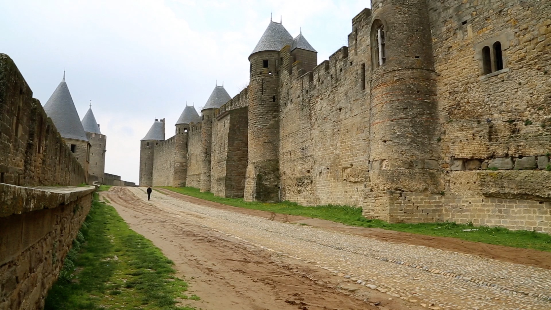 France, Carcassonne Medieval City - Medieval Moats