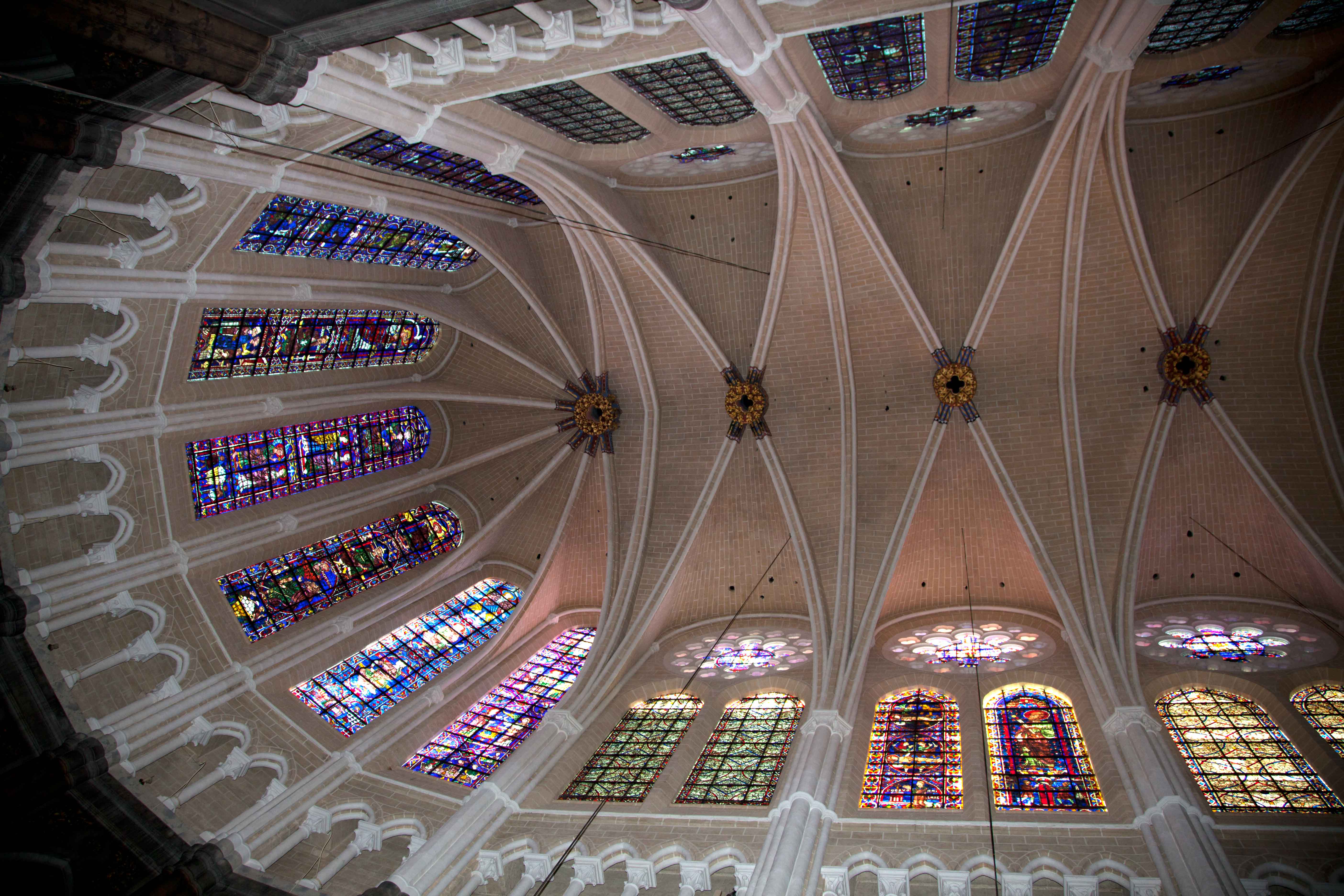 France, Chartres Cathedral - Ceiling
