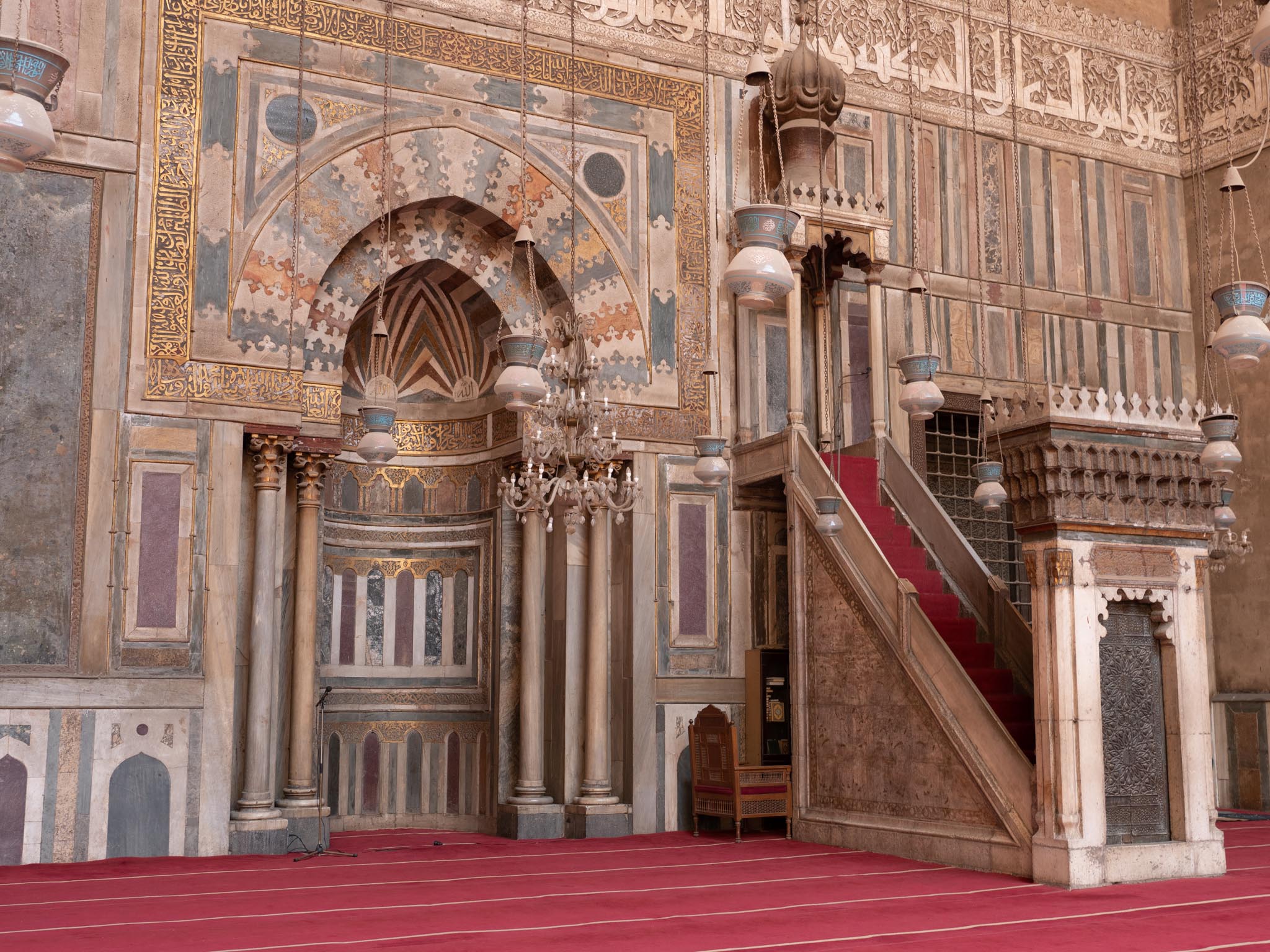 Egypt, Cairo - Mosque and Madrasa of Sultan Hassan - Mihrab