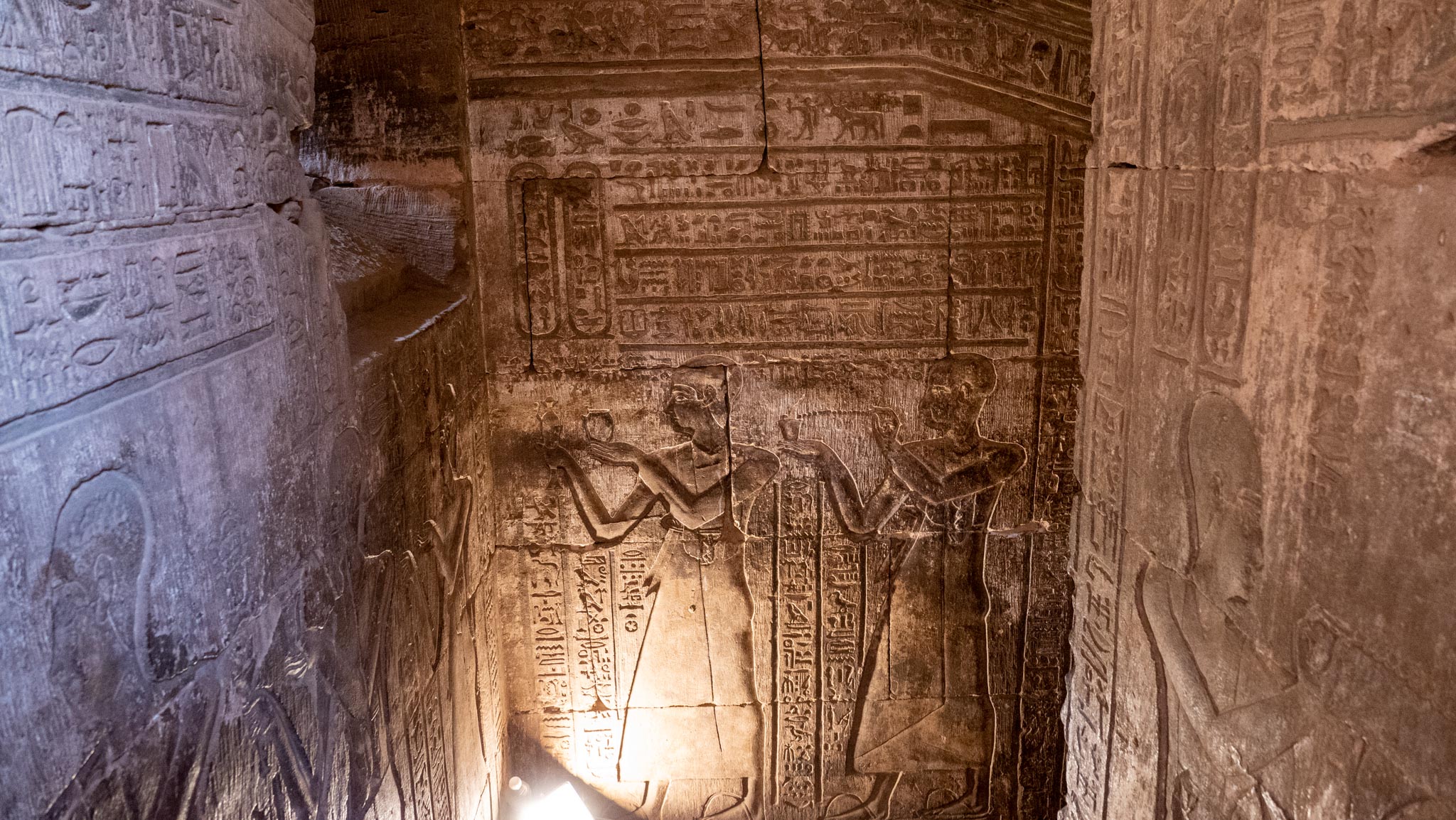 Egypt, Edfu Temple -Decorated Corridor