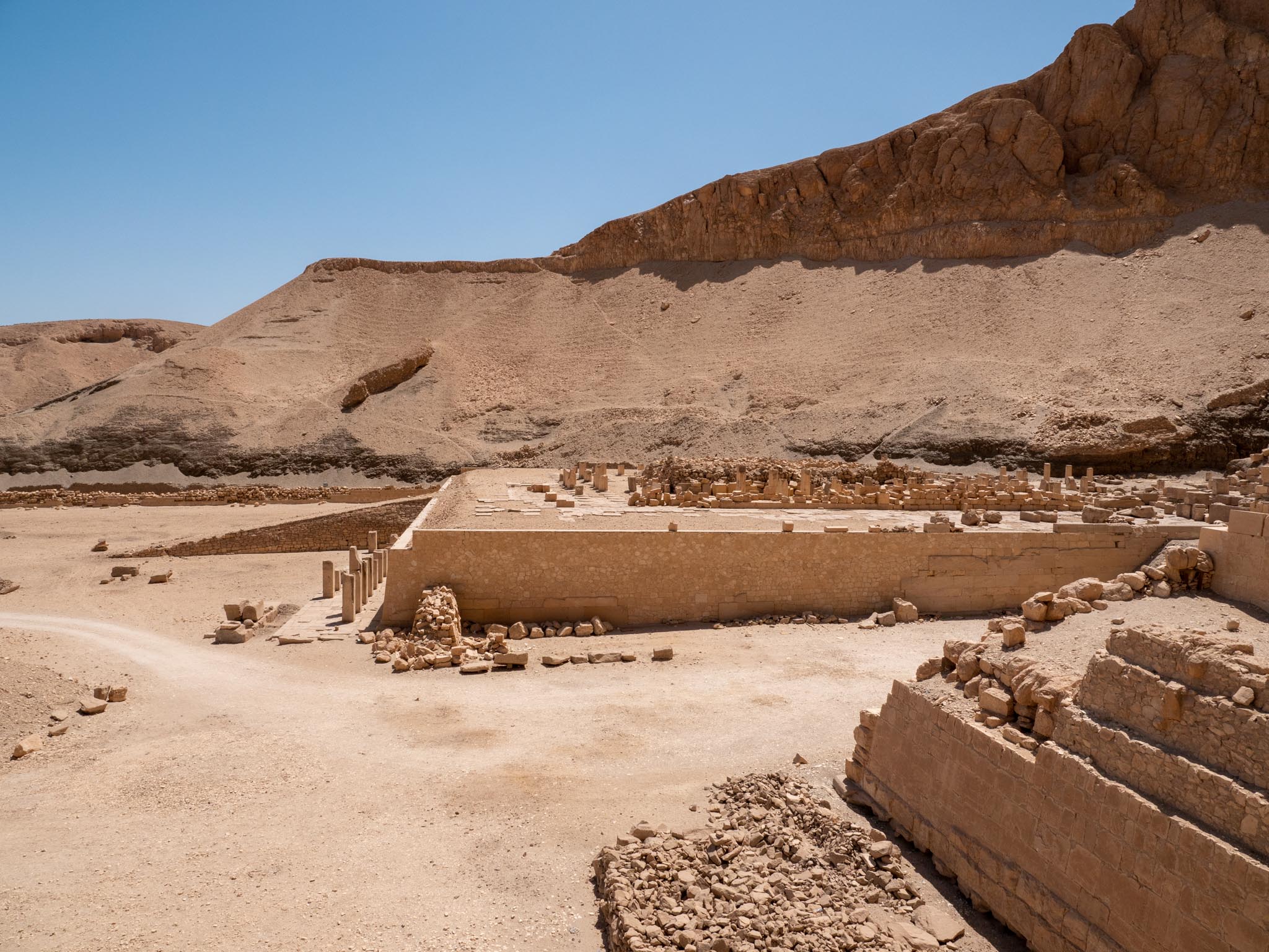 Egypt, Luxor - Mortuary Temple of Hatshepsut - Temple of Mentuhotep II