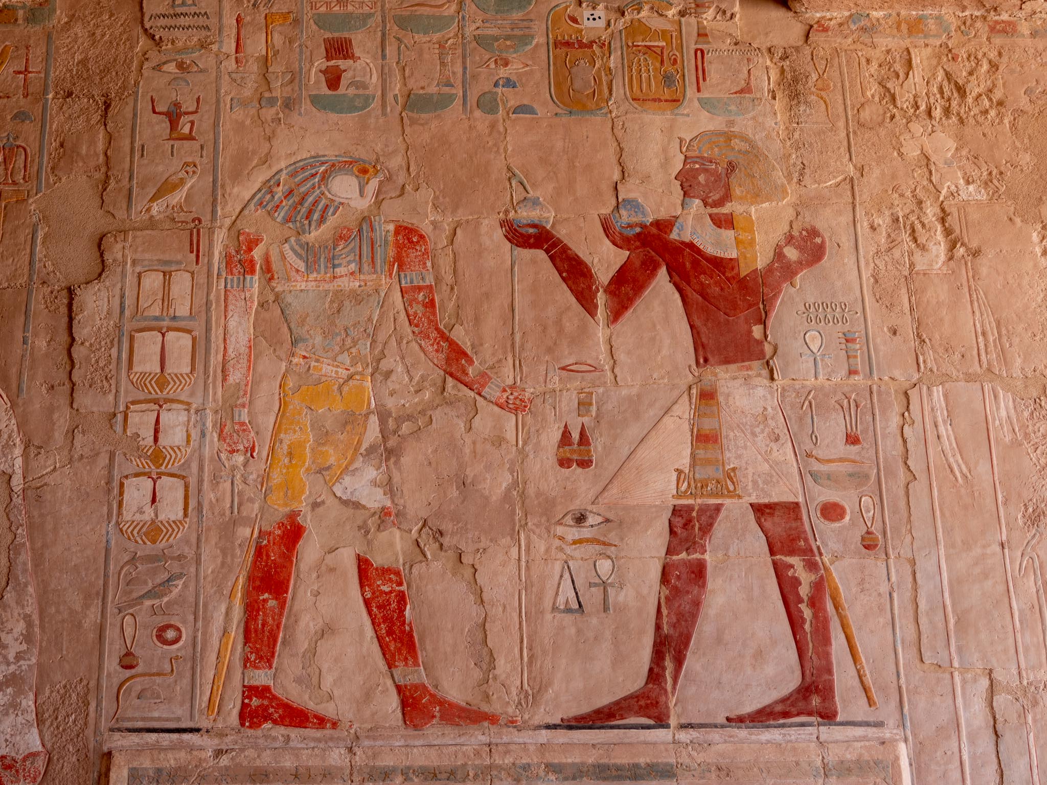 Egypt, Luxor - Mortuary Temple of Hatshepsut - Wall Paintings