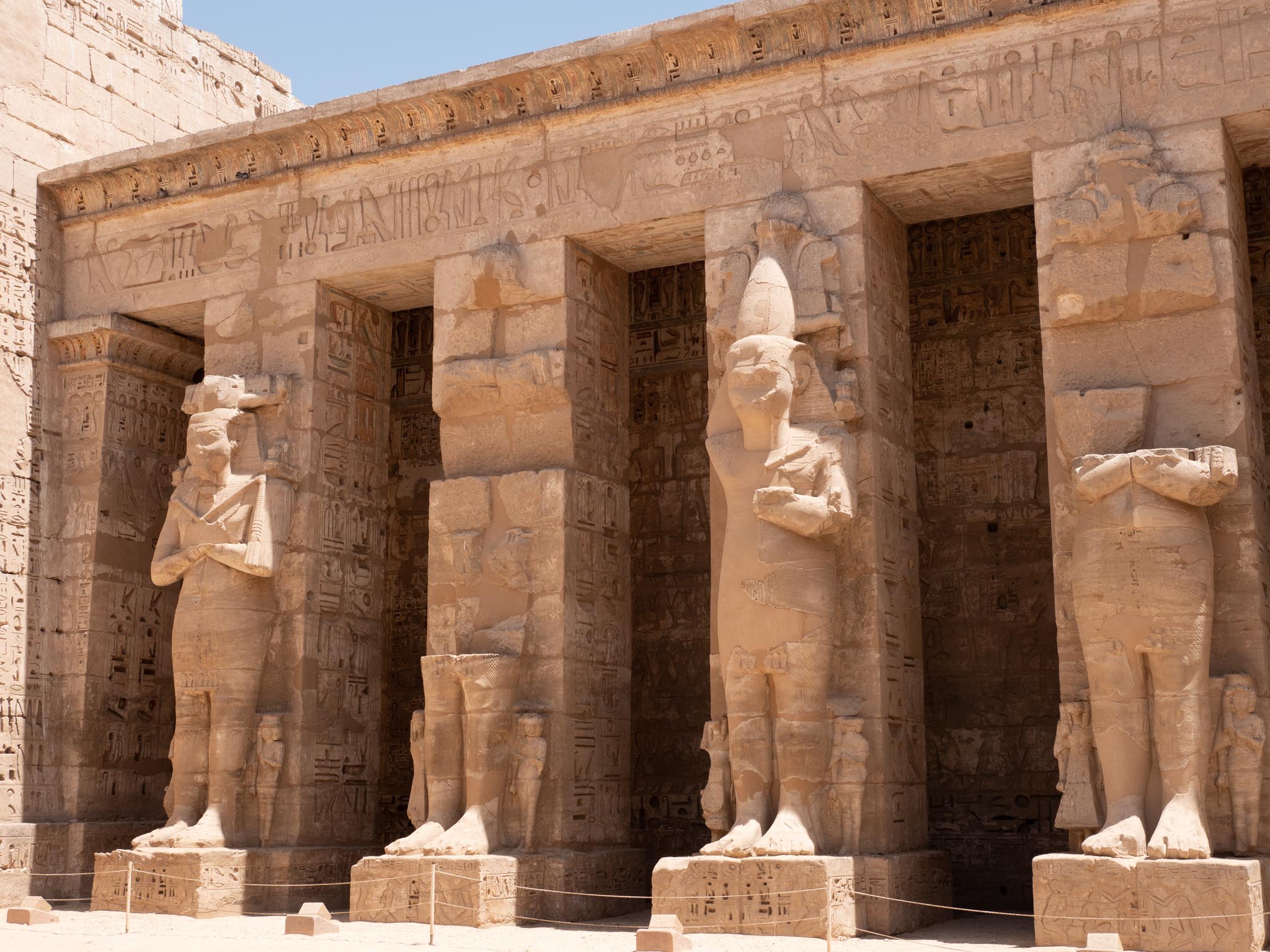 Egypt, Medinat Habu - Mortuary Temple of Ramesses III - 1st Courtyard