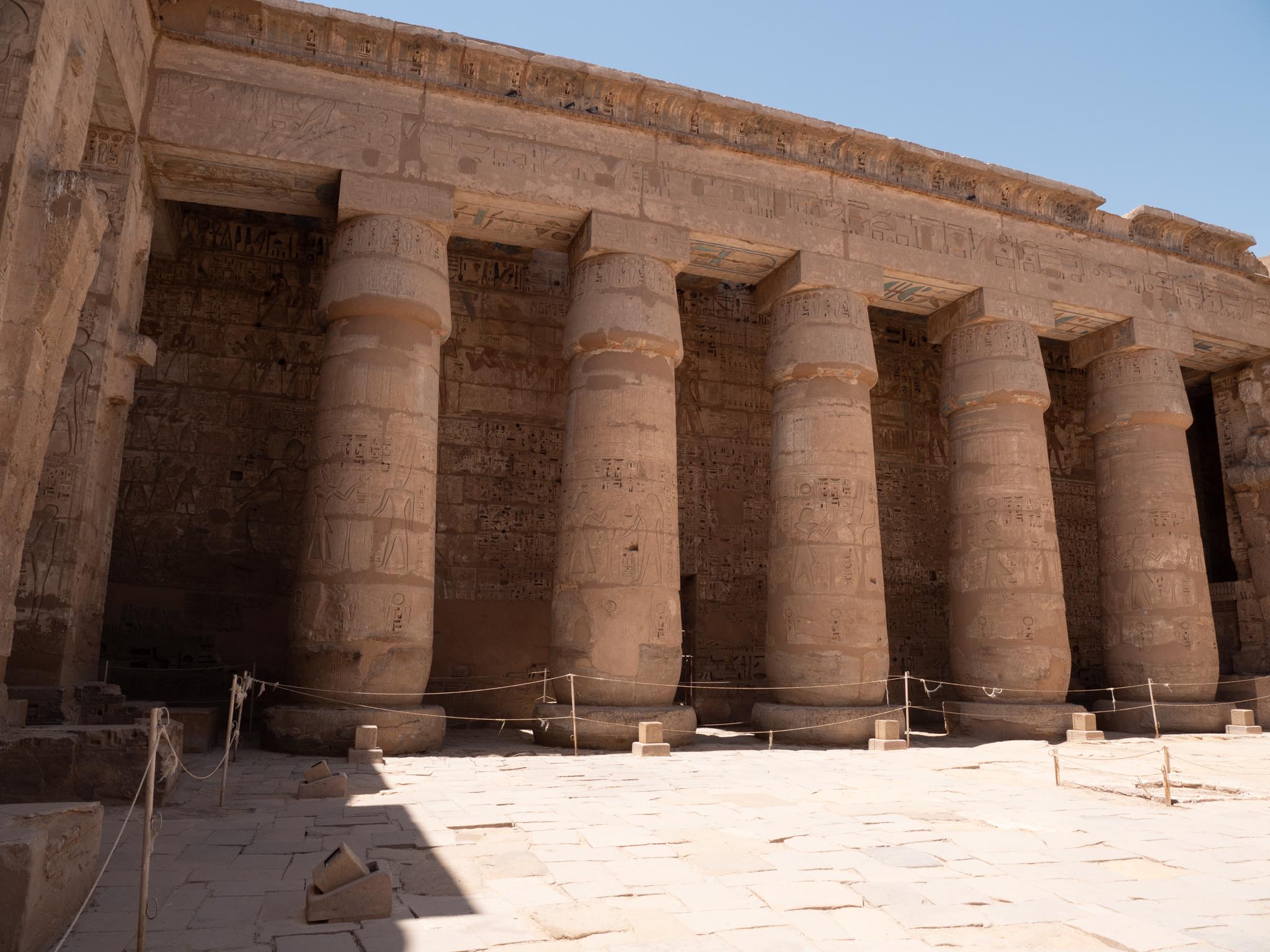 Egypt, Medinat Habu - Mortuary Temple of Ramesses III - 2nd Courtyard
