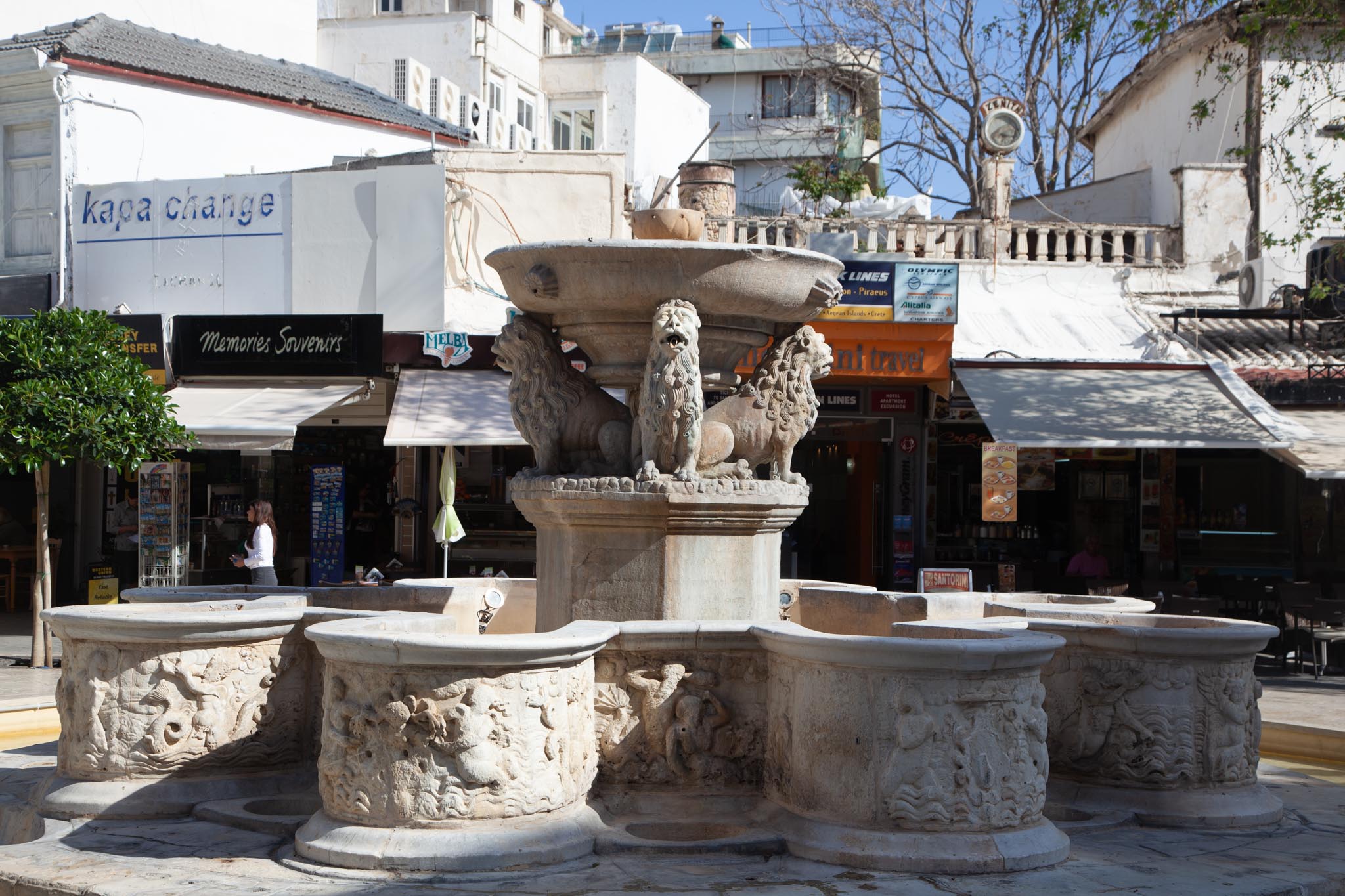Greece, Crete, Heraklion - Morosini Lions Fountain