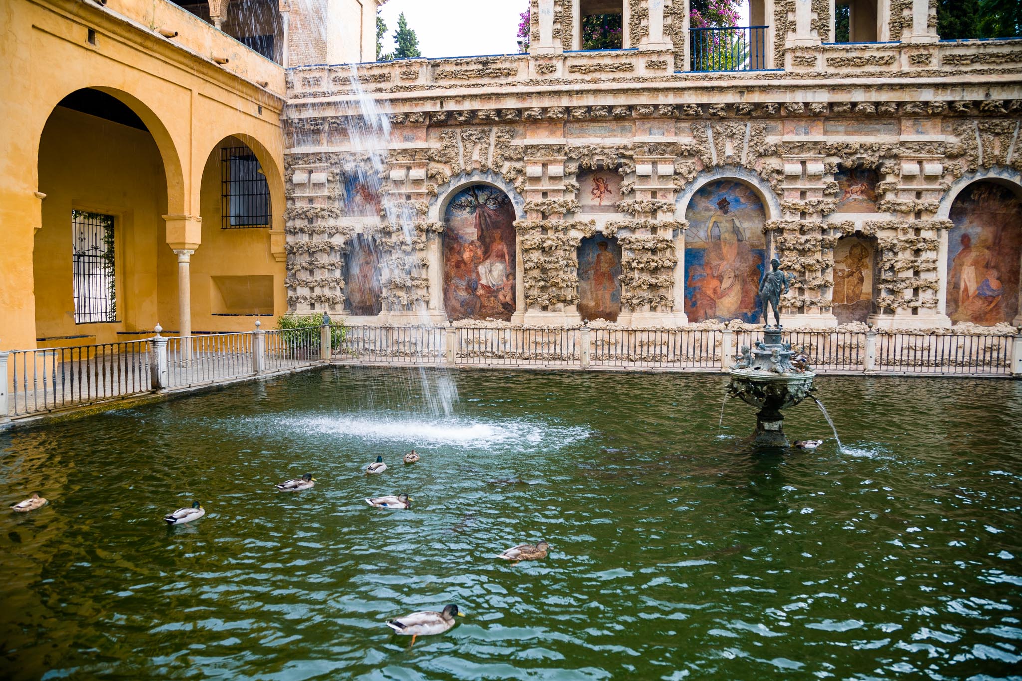 Spain, Seville - Royal Alcazar - Mercury Pond (Mudéjar)