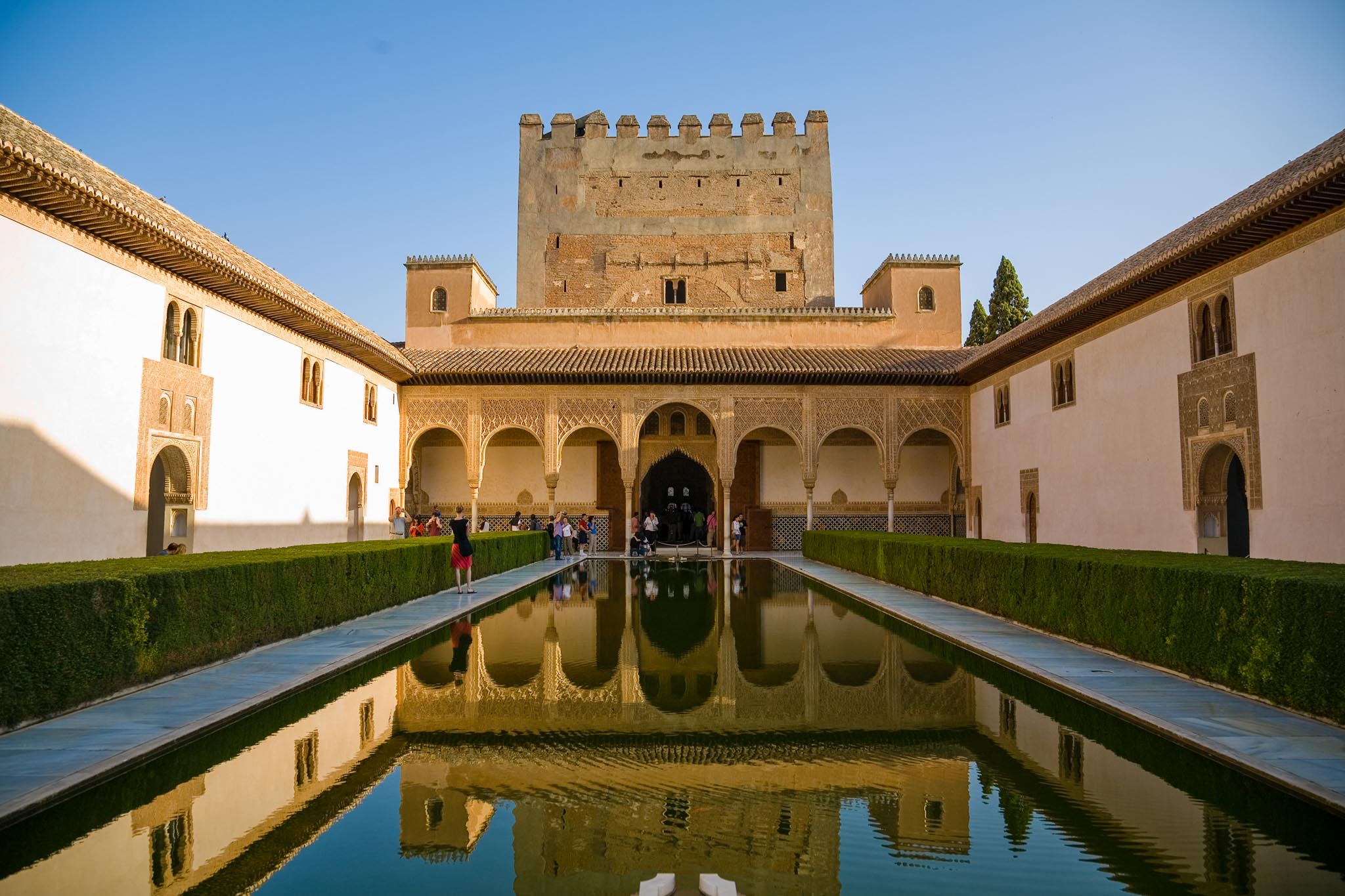Spain, Granada - Alhambra, Comares Palace - Courtyard of the Myrtles